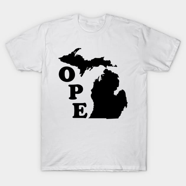 Ope Michigan T-Shirt by Colin Polley Designs